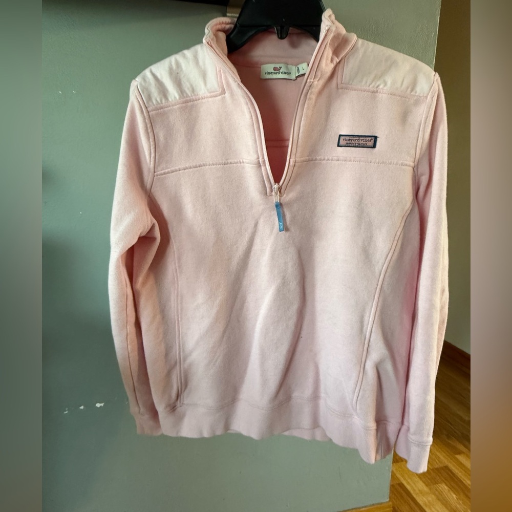 Vineyard Vines Light Pink Quarter-Zip Sweater